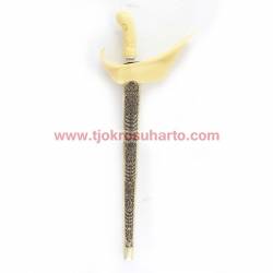 Keris Ladrang Yogya Fiber Tatah perak bakar