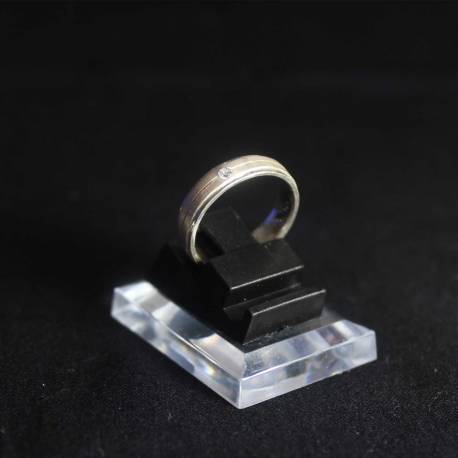 Cincin Perak 925 Pasiran garis Batu SYT