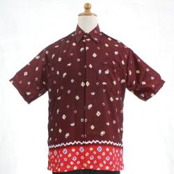 Kemeja Pendek DMB 063 sandwash Jumputan