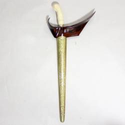 Keris Ladrang Yogya Sonokeling ukir fiber kuningan slorok buntu