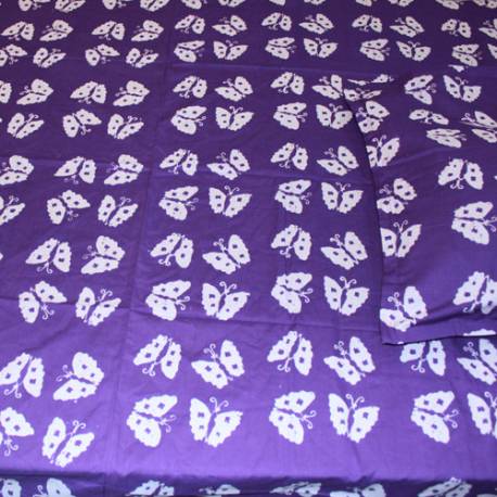 Sprei / Bedspread Katun double 2x2 m  4 Bantal + 2 Guling ungu MHD