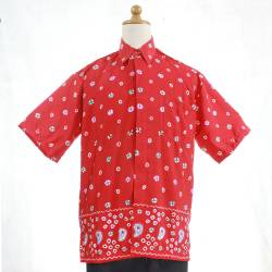 Kemeja Pendek DMB 053 sandwash Jumputan