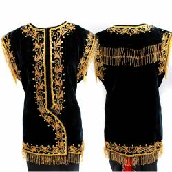 Baju Golek Yogya Bludru Minyak XL Hitam SGM