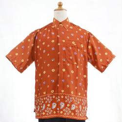 Kemeja Pendek DMB 047 sandwash Jumputan
