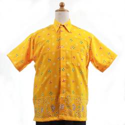 Kemeja Pendek DMB 048 sandwash Jumputan
