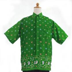 Kemeja Pendek DMB 052 sandwash Jumputan
