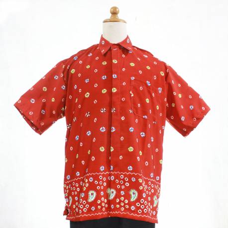 Kemeja Pendek DMB 055 sandwash Jumputan