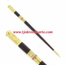 Stock komando sonokeling selut 2 60 cm tatah kuning batu