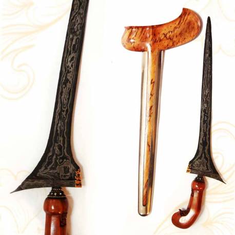 Keris Lamen Jalak Tilam Upih Kulit Semongko Lurus Panji Wilis Emas (B1) V9