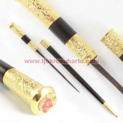 Stock komando Sonokeling Selut Kuningan emas tempel HB