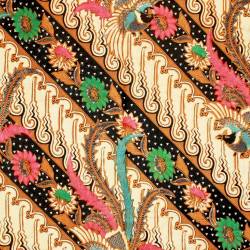 Bahan Sarimbit katun batik kombinasi tulis genes Colet parang curigo bledak cendrawasih 220x100 cm EST