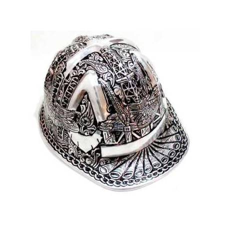 Helm Proyek Almunium ukir Rig Laut 23x16x30 cm TPN