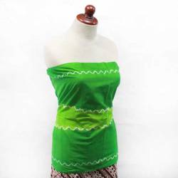 Kemben Tritik Jumputan  Hijau Tua Tengahan Muda (Pandan Binetot) MYT x