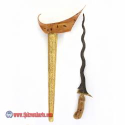 Keris Panimbal luk 9 Triman kinatah emas wedono 5 (A1)