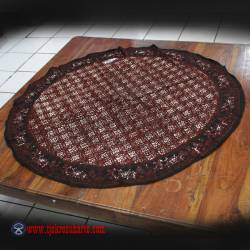 Taplak Meja Bulat batik cap Sogan A 1 m ANS