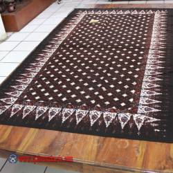 Taplak Meja Makan persegi batik cap Sogan D 120x200 cm ANS