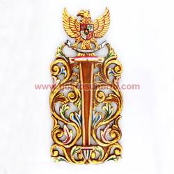 Tempat Keris Dinding Singel Grenjeng Garuda Pancasila 27x55 cm ctp 233 WYM