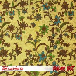 Bahan hem/rok printing sogan Colet mawar biru 240x100 cm cm EST
